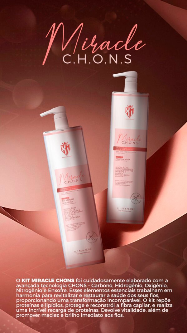 KIT SHAMPOO E MÁSCARA MIRACLE 1000ML - Imagem 2